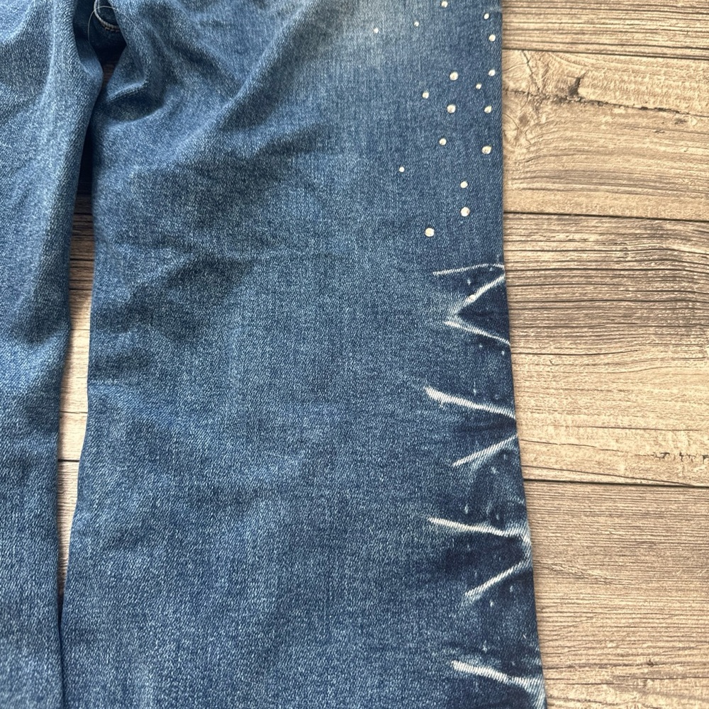 Women’s Outcast Jeans With Rhinestones And Bleach Detail Size M Frayed Hem - Picture 13 of 15